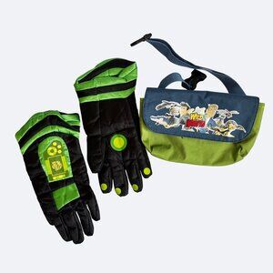 Wild Kratts Boys Adventure Gloves & Fanny Pack Set Black Green